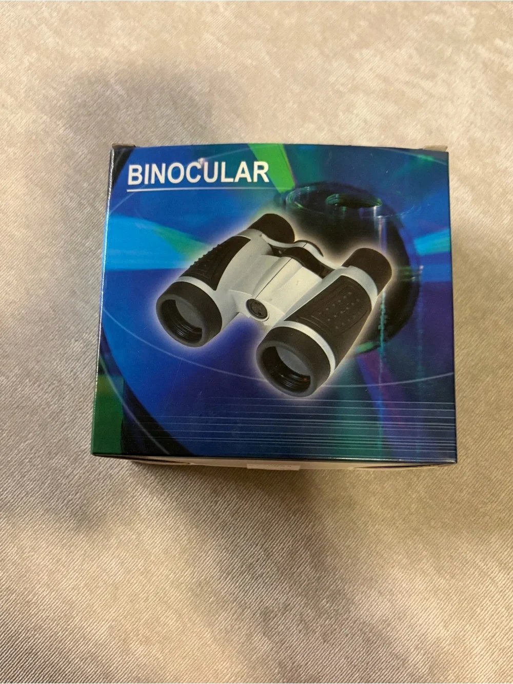 Compact White and Black Binoculars - Portable Optics